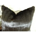 thumbnail image 2 of Thomas Collection Dark Brown Mink Faux Fur Throw Pillow - 17425, 2 of 5