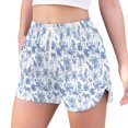 thumbnail image 2 of FORMRS Womens Swim Shorts Mesh Liner Quick Dry Casual Beach Board Bottom with Pockets, Sizes S-2XL, Blue Animals Pattern, 2 of 9