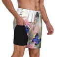 thumbnail image 3 of Goofa Butterfly And Flowers Printed Men's Swim Trunks Board Shorts Quick Dry Mens Swimming Trunks with Compression Liner,Breathable Fit Hawaii Beach Shorts-Medium, 3 of 9