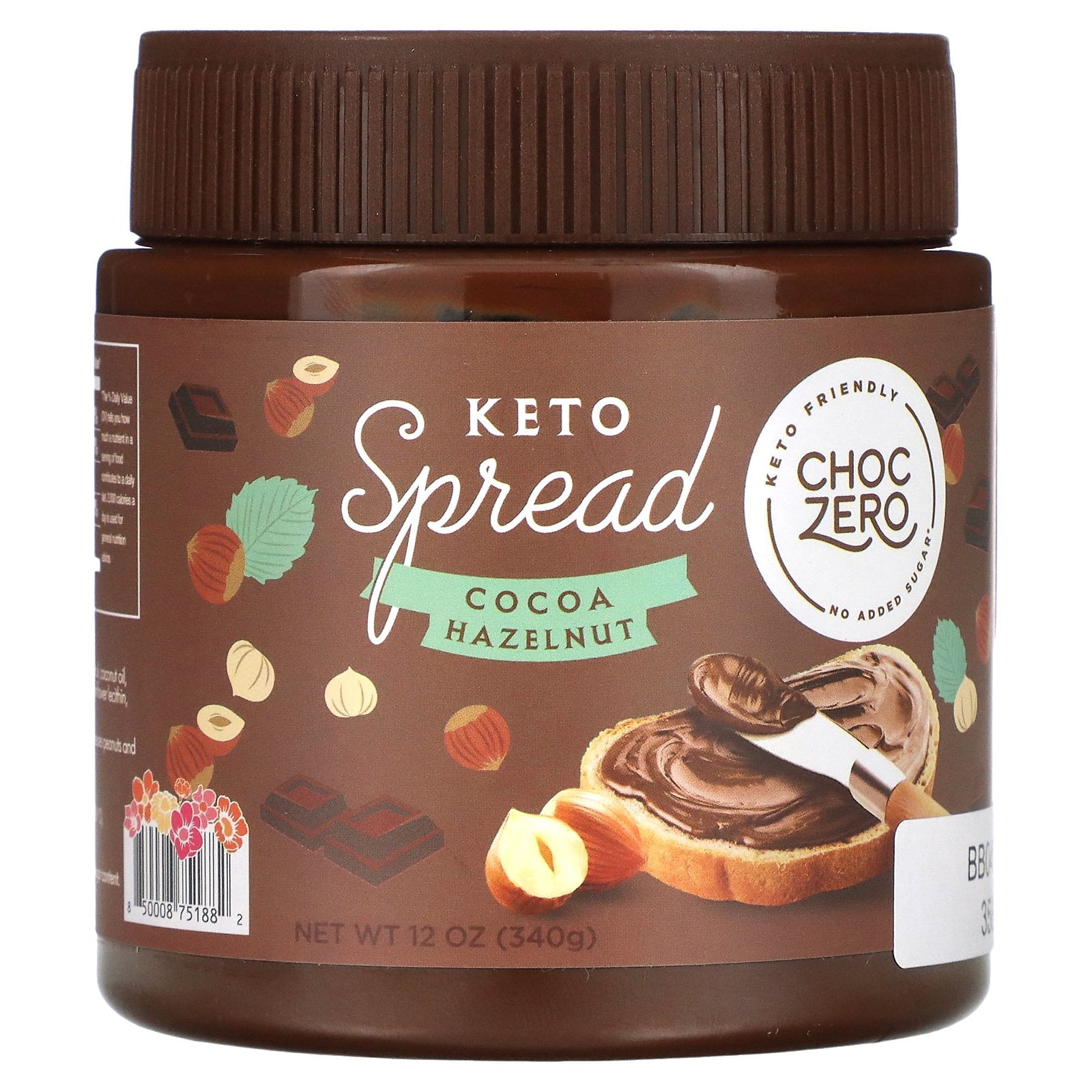 Keto Spread, Cocoa Hazelnut, 12 oz (340 g), ChocZero