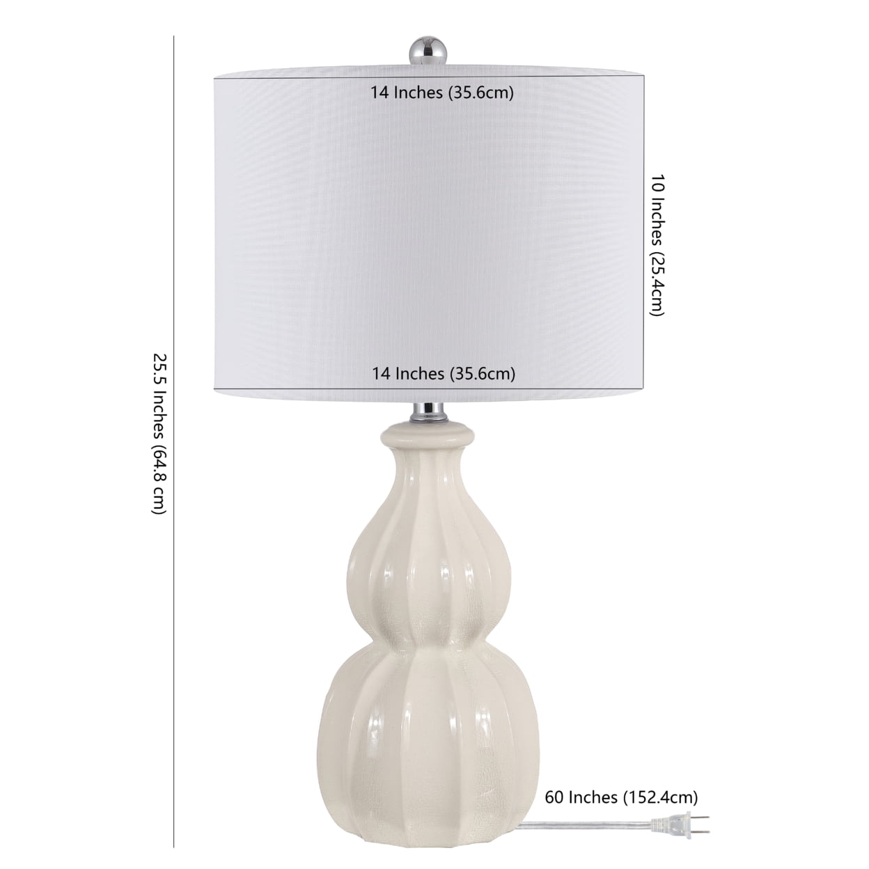 SAFAVIEH Poppy 28 in. Solid Iron Table Lamp, Brass