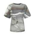 thumbnail image 6 of Ichuanyi Womens Shirts, Adult Fashion Woman Round Neck Short Sleeve Tops T-Shirt Prints Loose Blouse, 6 of 6