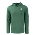 thumbnail image 2 of Men's Cutter & Buck Green Michigan State Spartans Coastline Epic Comfort Eco Recycled Long Sleeve Hoodie T-Shirt, 2 of 3