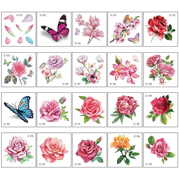 Pegatinas De Tatuaje Para Niños A Prueba De Agua Animal Mariposa Flor Diy Pegatinas De Tatuaje De Dibujos Animados Para Niños 20 Piezas Speravity HA046386-03