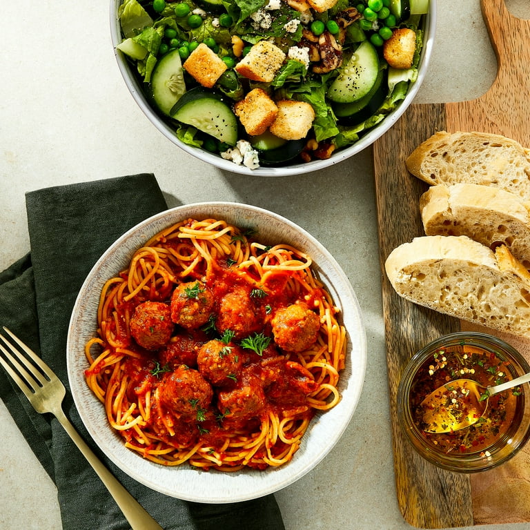 Great Value Spaghetti and Meatballs 28 oz Frozen with Fresh-Made
