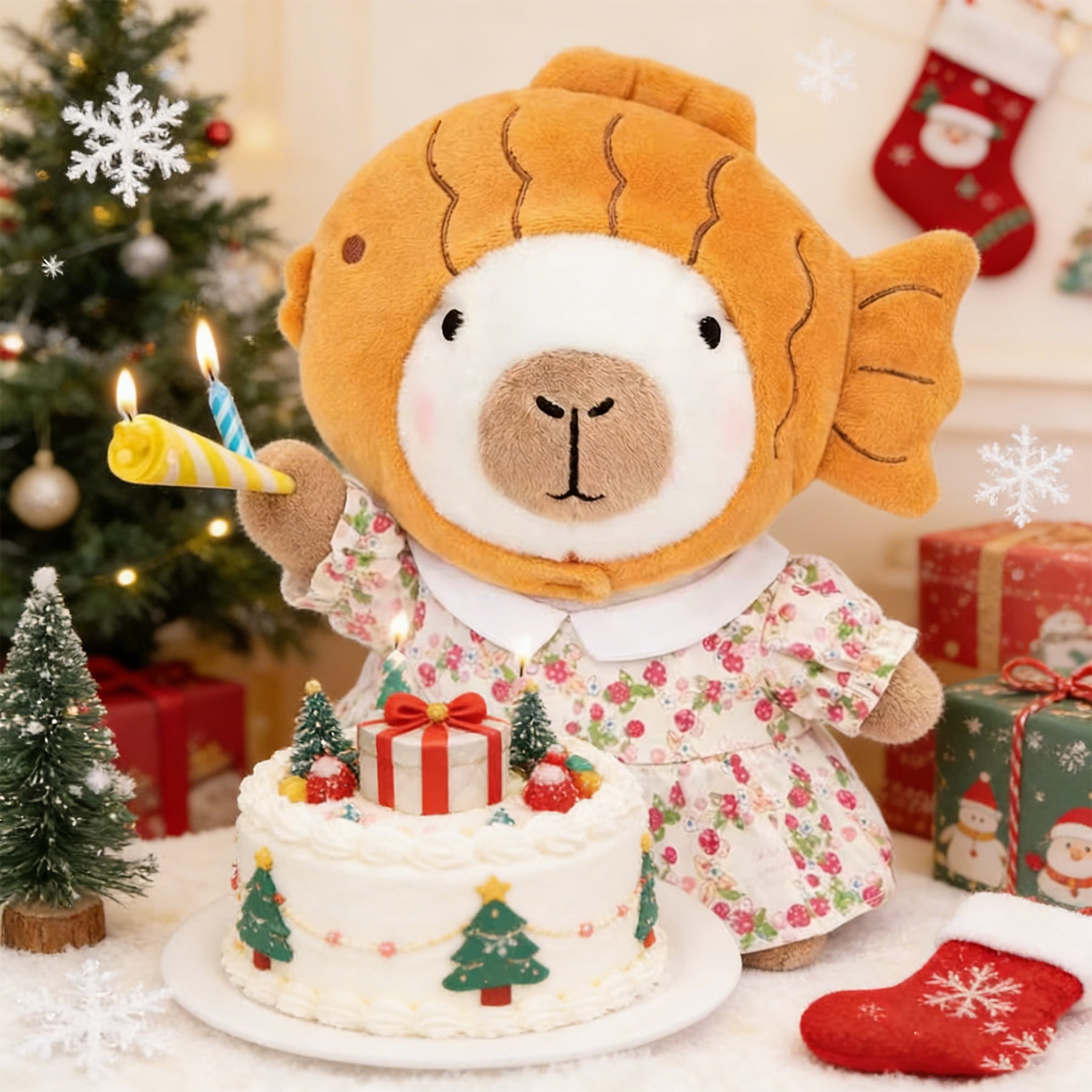 Capybara Stuffed Toy Dress-Up Set, 12 Pcs Outfits & Accessories for 12-Inch Capybara Plush