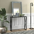 thumbnail image 5 of Evelyn&Zoe Arlo 55" Wide Rectangular Console Table, Brass, 5 of 7