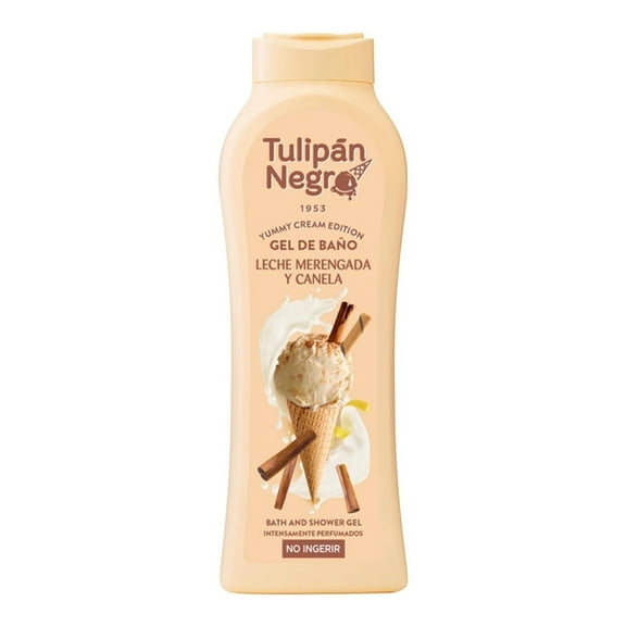 Tulipan Negro Meringue Milk and Cinnamon Shower Gel, Yummy Cream Edition, 21.9 Fl oz