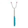thumbnail image 1 of 2xBarbacoa Carne Tenedor Portátil Metal Metal Kebab Pinchos Camping Cocina Picnic Azul 295 cm, 1 of 8