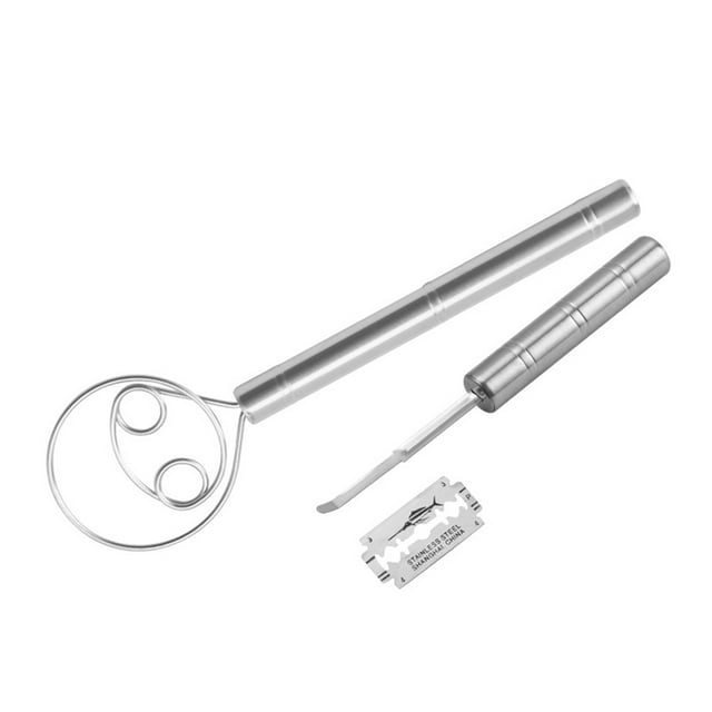 Zootealy Bread Lame and Danish Dough Whisk Blender Tool Set Stainless Steel Hand Mixer for Baking Cake Bread Pastry Dessert Sourdough Pizza