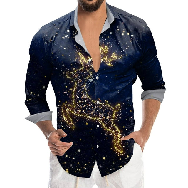 Playeras Deportivas Para Hombre, Camiseta De Manga Corta Con Solapa Y Estampado Digital 3D De Papá Noel Navideño