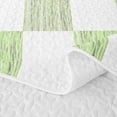 thumbnail image 5 of Manfei Modern Checkered Bed Spread Queen,Geometric Plaid Art Queen Coverlet Set,Green,3 Pieces,1 Quilt and 2 Pillowcases, 5 of 7