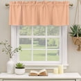 thumbnail image 3 of Peach Fuzz Valances for Windows, Decorative Rod Pocket Window Valance Curtains, Modern Pure Peach Fuzz Short Curtain Drapes for Kitchen/Bathroom/Living Room, 2 Panels, 60" W x 18" L, 3 of 8