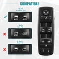 thumbnail image 4 of Interruptor de ventanilla eléctrica principal Unique Bargains para Jeep Grand Cherokee 4D SUV 2014-2016 68184803AC, 4 of 8