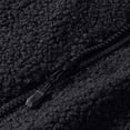 thumbnail image 4 of Women's Fall Winter Sherpa Fleece Jacket Casual Fuzzy Coat with Pockets Black M, 4 of 6