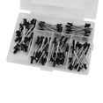 thumbnail image 2 of 120Pcs/Set M2.4 M3.0 M3.2 Black Aluminium Blind Rivets Nail Decoration Rivets For Furniture Assortment Kit Hw078,1 box * Blind Rivets,silver & black, 2 of 8