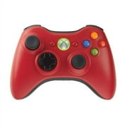 Restored Microsoft Limited Edition Red Wireless Video Game Controller for Xbox 360