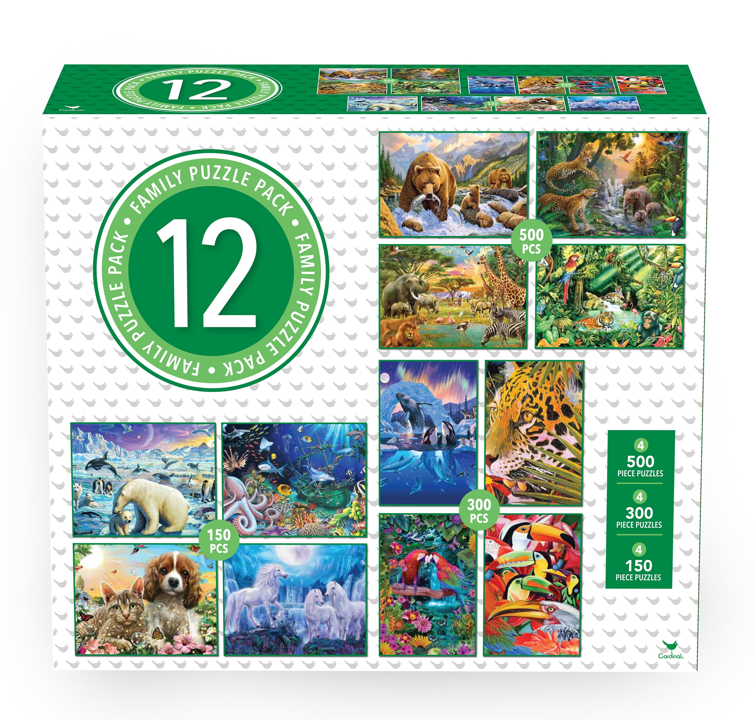 Family 12-Pack of Wildlife Jigsaw Puzzles - Walmart.com