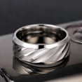 thumbnail image 5 of 8mm Men's Blue/Gold/Silver Twisted Band Titanium Steel Wedding Ring Sz 8/9/10/11, 5 of 7