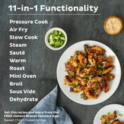 Instant Pot Duo Crisp 11-in-1 Air Fryer and Electric Pressure Cooker Combo with Multicooker Lids that Air Fries, Steams, Slow Cooks, Sautés, Dehydrates and More, Free App With 1900 Recipes, 8 Quart
