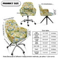 thumbnail image 7 of ZIATUBLES Daisy Painting Curved Back Chair Slipcover Stretchable Kitchen Dining Chair Cover Removable Contoured Swivel Accent Chair Protector for Dining Living Room, 7 of 7