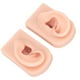 thumbnail image 3 of 1 par de modelos de orejas de silicona flexibles, suaves, reutilizables, modelo de perforación de silicona de piel humana simulada, color piel claro, 3 of 10