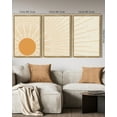 thumbnail image 2 of SHENIFY Boho Sun Wall Art 16x24in3pcs Natural Framed Minimalist Bohemain Wall Printing Sun Lines Warm Prints Decor, 2 of 5
