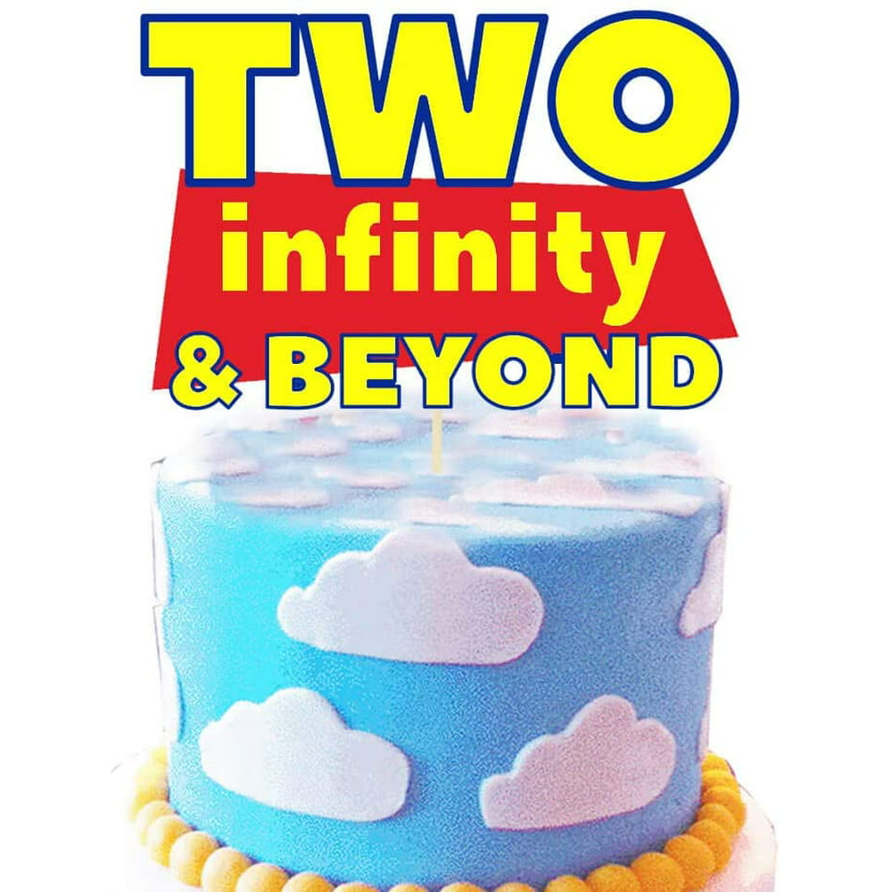 Two Infinity and Beyond Cake topper Lightyear Toy Story 2nd Birthday Part.....