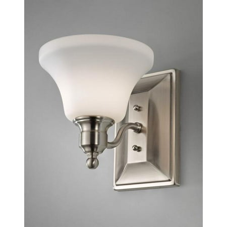 Cumberland Four Light Murray Feiss Lighting Cumberland - One Light Vanity Strip, Brushed Steel Finish with White Opal Etched Glass ()