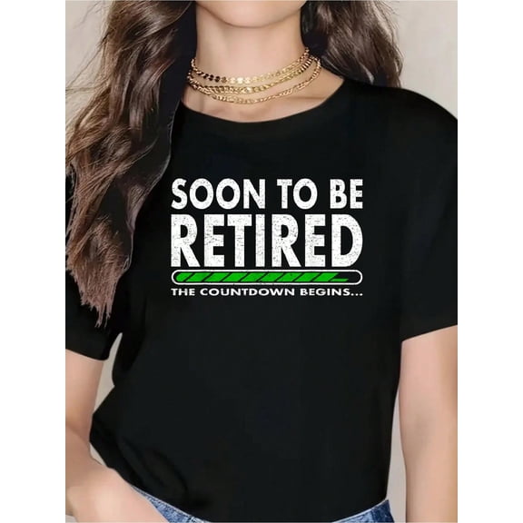 Funny Soon To Be Retired The Countdown Begins For Retirement T-Shirt - Soft 100% Cotton, Breathable, Short Sleeve,