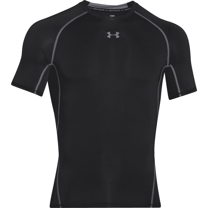 Under Armour Compression Shirt HeatGear Short Sleeve Tee Black 1257468 XL for sale online 