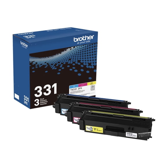 Brother TN331 3PK - 3-pack - yellow, cyan, magenta - original - toner cartridge - for Brother HL-L8250CDN, HL-L8350CDW, HL-L8350CDWT, MFC-L8600CDW, MFC-L8850CDW