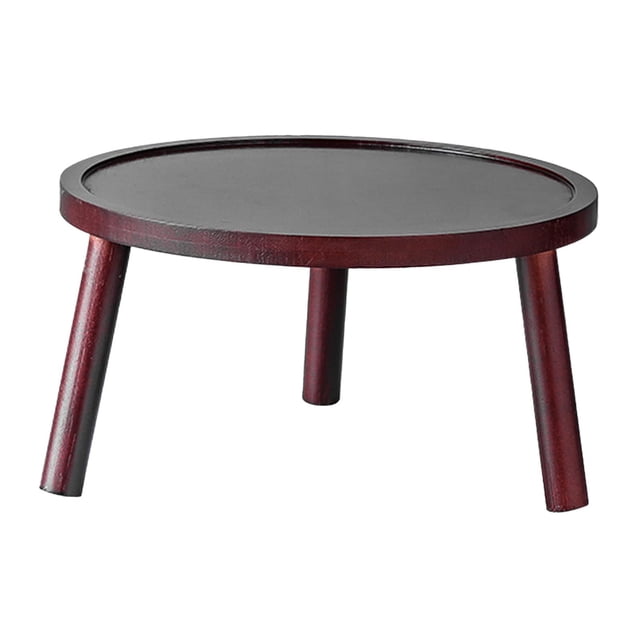 braveheart Flowerpot Stand Mini Wooden Stool Indoor Outdoor Plant Display Stand Rustic Home Decor Triangular Structure Is Stable Red Wood Color 14x9.5cm