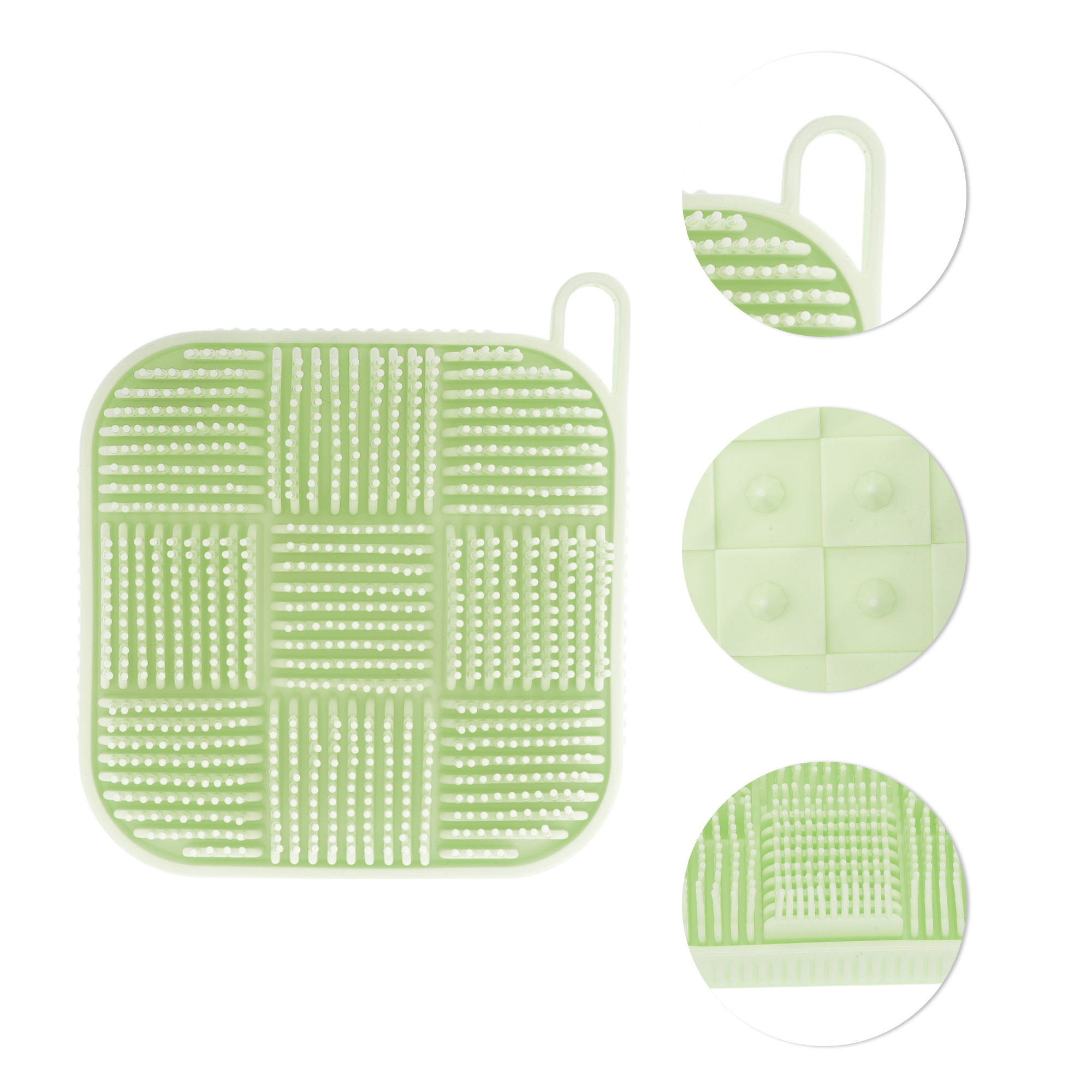 Unique Bargains Nine-square Double-sided Bath Brush 1 Pc Green