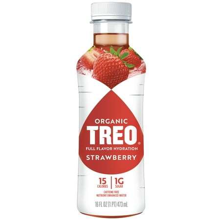 Treo Strawberry Flavored-Infused Bottled Birch Water, 16 oz