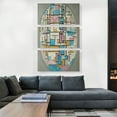 thumbnail image 2 of ARTCANVAS Composition in Oval with Color Planes 1914 Canvas Art Print by Piet Mondrian - Size: 60" x 40" (0.75" Deep) (3-Piece), 2 of 9