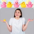 thumbnail image 6 of sixwipe 50 Pack Rubber Ducks for Jeeps, Yellow Pink Mini Ducks in Bulk, Small Funny Rubber Ducks Baby Bath Toys, Kids  Summer Beach Pool Toys Birthday Party Favors, 6 of 8