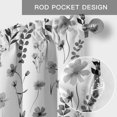 thumbnail image 6 of Grey Spring Floral Farmhouse Short Window Curtain Valances, Flowers Botanical Elegant Pastoral Rod Pocket Kitchen Valances for Living Room Bedroom Bathroom Cafe 60" x 18", 6 of 8