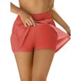 thumbnail image 3 of Alove Women's Solid Side Split Swim Skirts Stretchy High Waisted Swim Bottoms, 3 of 5