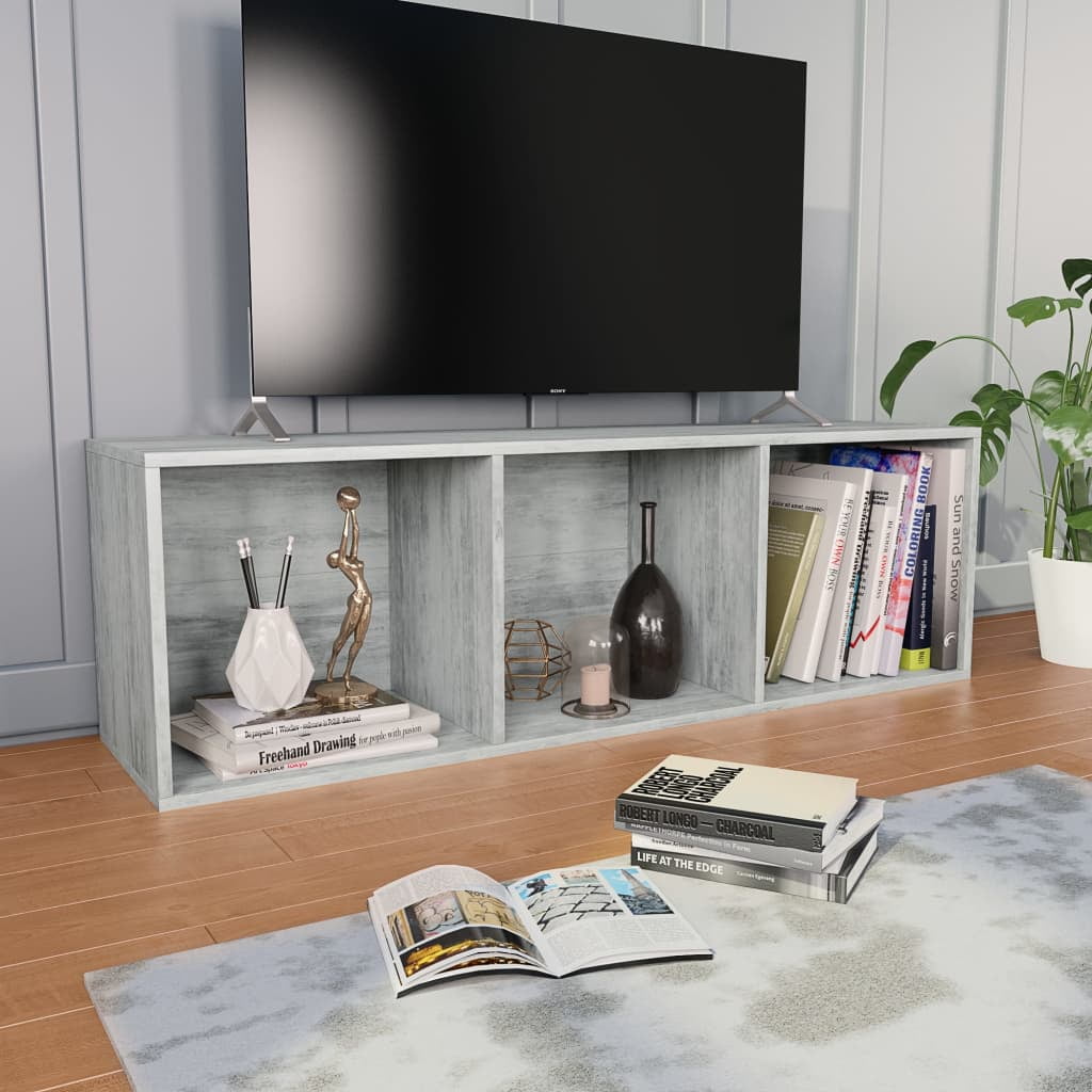 Kepooman 14" Modern 3-Tier Vertical Storage Bookcase for Office Living Room Bedroom, Grey