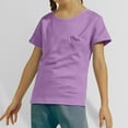 thumbnail image 5 of Kiijoy Big Girls Solid Short Sleeve Heart Pocket T Shirt, Sizes 2-15, 5 of 8