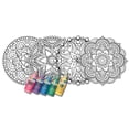 Joy Of Coloring Stained Glass Window Art Clings KitMandalas