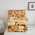 thumbnail image 5 of Manfei Kawaii Capybara Twin Comforter Sets,Cute Animal Pattern Bedding Set,Brown,Polkadot Reversible,2 Pieces,1 Comforter and 1 Pillowcase, 5 of 7