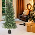 thumbnail image 3 of Artificial Norfolk Pine Tree, 3FT Christmas Tree Potted for Indoor Outdoor Home Front Porch Christmas Decor(35Inch-Big Leaf), 3 of 6