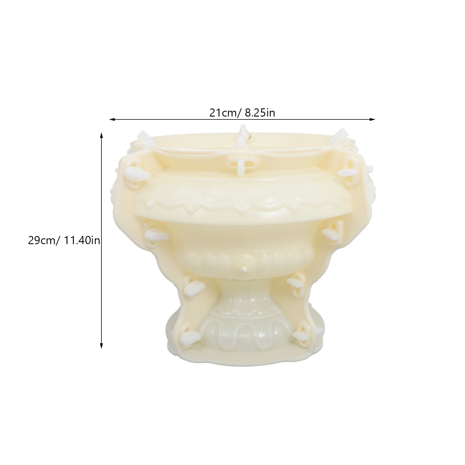 Raindrops Round Concrete Planter Mold Set for Gardening Projects, Khaki Plastic, 1 Piece Kit