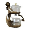 thumbnail image 4 of Luzkey Kung Fu Tea Pot Kung Fu Tea Set Tea Kettle with Infuser Teapot Kungfu Glass Tea Set for Office Table Decor Tea House Brown, 4 of 8