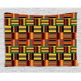 thumbnail image 1 of Kente Pattern Tapestry, Ethnic Pattern with Stripes Triangles and Zigzags Uganda Zimbabwe Nigeria, Wall Hanging for Bedroom Living Room Dorm Decor, 60W X 40L Inches, Multicolor, by Ambesonne, 1 of 2