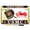 Gold - Style 1, variant on [Officially Licensed USMC Product] - Motorcycle Domed Custom-Made Personalized Metal License Plate Frame with USMC Proud Parent Design - Black