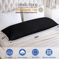 thumbnail image 2 of Parojati 20x54 Inch Memory Foam Adult Body Pillow,  Support for Side Sleepers，Black, 2 of 7