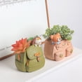 thumbnail image 3 of Cartoon Small Animals Backpack Fleshy Flower Pot, Household Desktop Storage Pen Holder Balcony Decoration Potted Plants(Hedgehog), 3 of 6